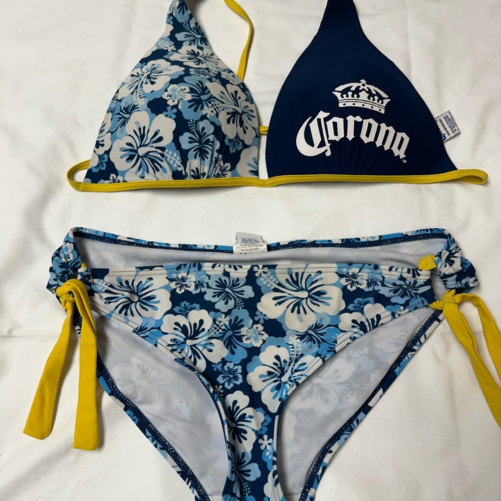 Corona Swim Bikini Set - Blue Floral
